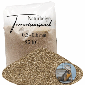 Terrariensand Terrariumsand 25 kg 03 06mm naturbeige Bodengrund grabfaehig Sand 145719787883