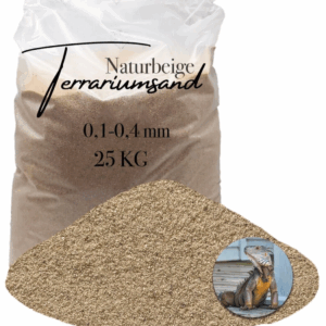 Terrariensand Terrariumsand naturbeige 01 04mm Bodengrund grabfaehig Sand 25 kg 145719759993