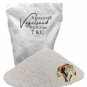 Vogelsand 02 05mm weiss keimfrei 7 kg ohne Zusatzstoffe wie Anis und Grit 146399930823