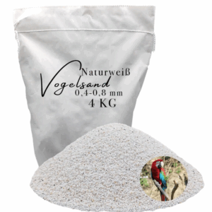 Vogelsand 04 08mm weiss 4kg keimfrei ohne Zusatzstoffe wie Anis und Grit 146399930843