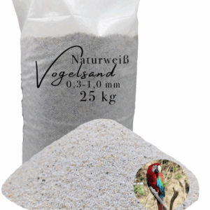 Vogelsand 25 kg weiß keimfrei ohne Zusatzstoffe wie Anis und Grit Bodengrund