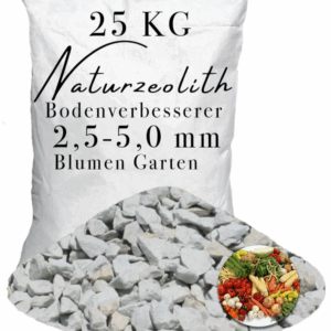 Zeolith 25kg 2,5-5,0mm Bodenverbesserer im Garten Obst Gemüse Kräuter Blumen