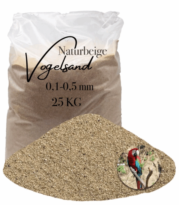 beiger entstaubter natuerliche Vogelsand 25kg ohne Anis und Grit 01 05 mm 145676815213