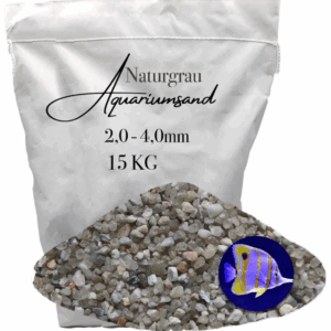 15 KG Aquariumsand Aquariumkies 2,0-4,0 mm Aquariensand Bodengrund grau