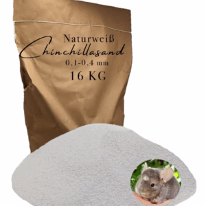 16 kg Chinchillasand weiß Badesand Staubbad Hamster Mäuse Ratten fein Fellpflege