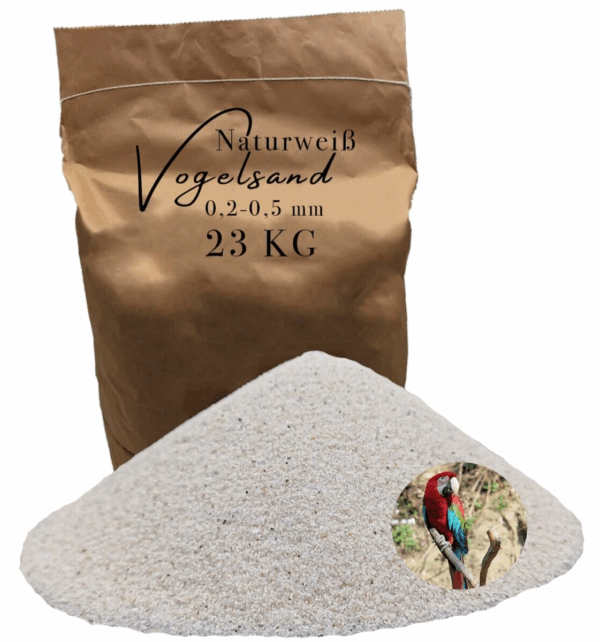 23 kg Vogelsand 02 05mm weiss keimfrei ohne Zusatzstoffe Anis Grit Bodengrund 146399930794
