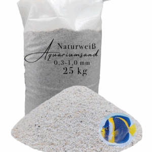 25 kg Aquariensand naturweiss Aquariumsand Aquarienkies Aquariumkies Bodengrund 145623983774