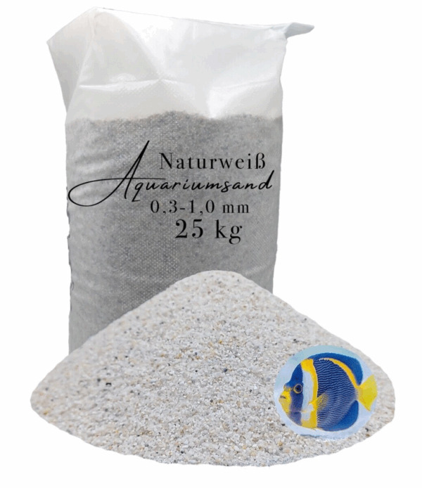 25 kg Aquariensand naturweiss Aquariumsand Aquarienkies Aquariumkies Bodengrund 145623983774