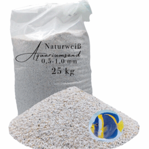 25 kg Aquariensand weisser Aquariumsand Aquarien kies Aquariumkies Bodengrund 145624009304
