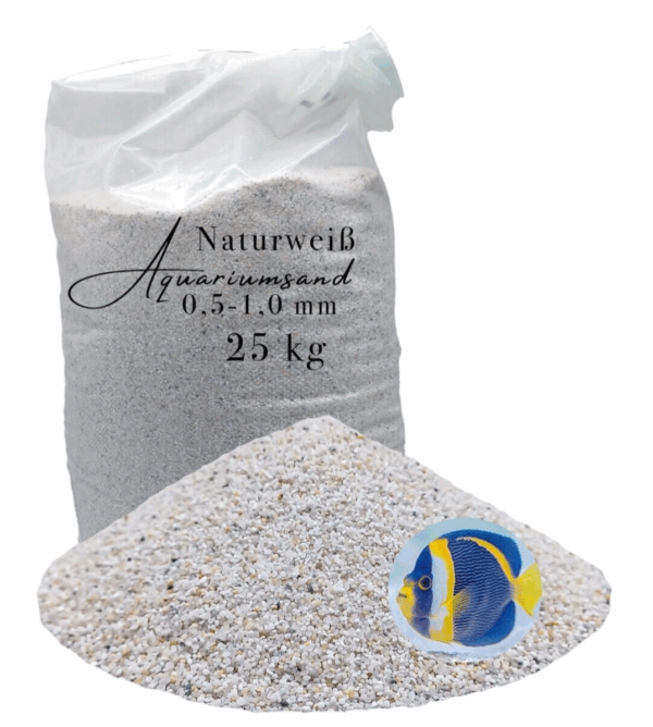 25 kg Aquariensand weisser Aquariumsand Aquarien kies Aquariumkies Bodengrund 145624009304