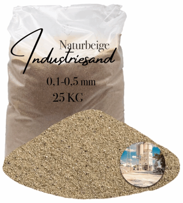 25 kg beiger Quarzsand Industriesand fuer Kunstharz Einstreung Fuellsand 01 05mm 145723492114