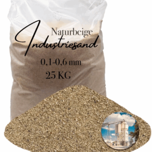 25 kg beiger Quarzsand Industriesand für Kunstharz Einstreung Füllsand 0,1-0,6mm