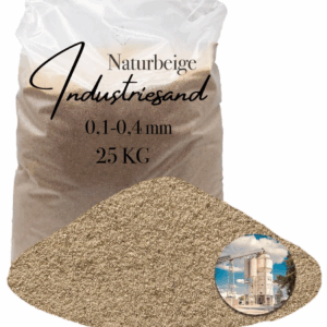 25 kg beiger Quarzsand Industriesand für Kunstharz Einstreuung Füllsand 0,1-0,4m