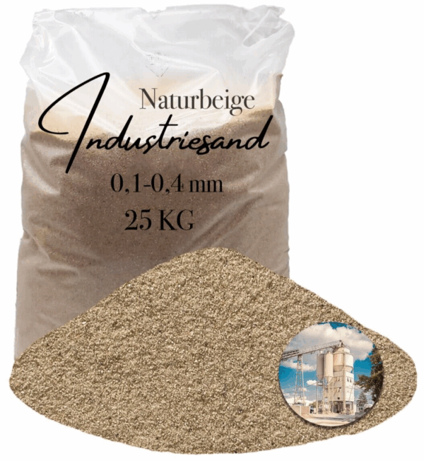 25 kg beiger Quarzsand Industriesand fuer Kunstharz Einstreuung Fuellsand 01 04m 145723483224