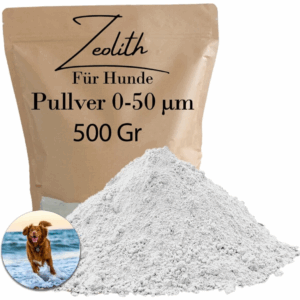 500gr Zeolith für Hunde Pulver 50µm Vulkanmineral Klinoptilolith entgiften 100%