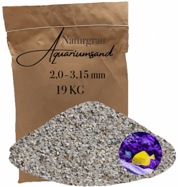Aquariumsand Aquariumkies 20 315 mm Aquariensand Aquarienkies Bodengrund grau 146399930714
