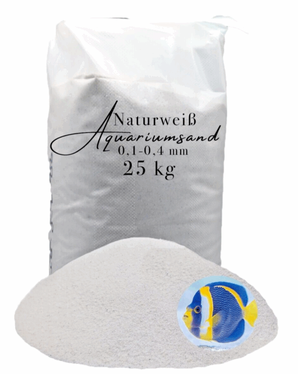 Aquariumsand weiss 25kg Aquariensand Aquarienkies Aquariumkies Bodengrund Sand 145622079854