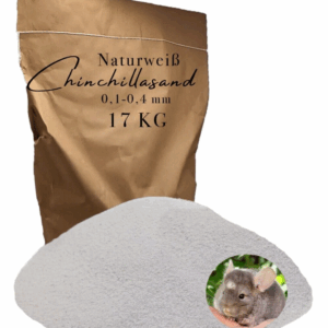 Chinchillasand 17 kg weiss Badesand Staubbad Hamster Maeuse Ratten fein Fellpflege 146399930694