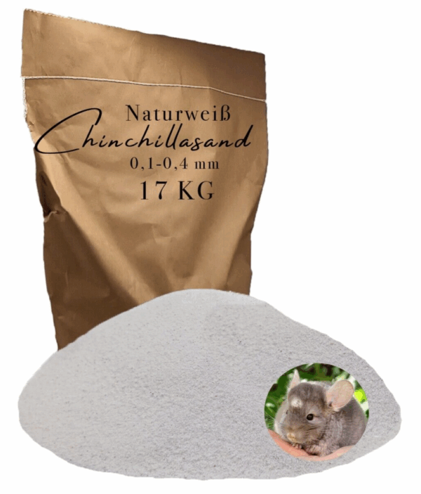 Chinchillasand 17 kg weiss Badesand Staubbad Hamster Maeuse Ratten fein Fellpflege 146399930694