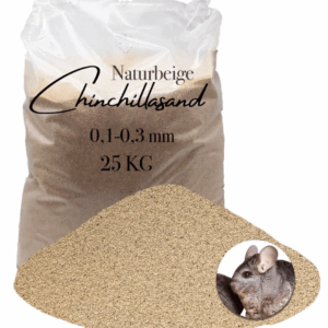 Chinchillasand Hamster natur 0,1-0,3mm 25kg Staubbad Badesand kantengerundet