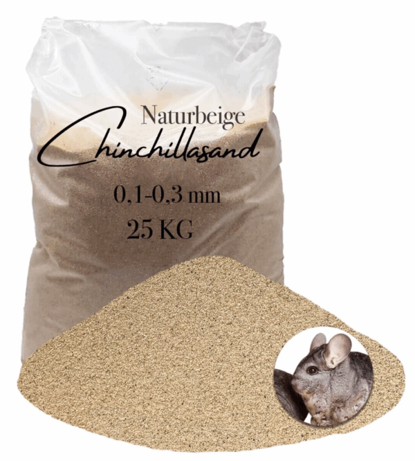 Chinchillasand Hamster natur 01 03mm 25kg Staubbad Badesand kantengerundet 145664122094