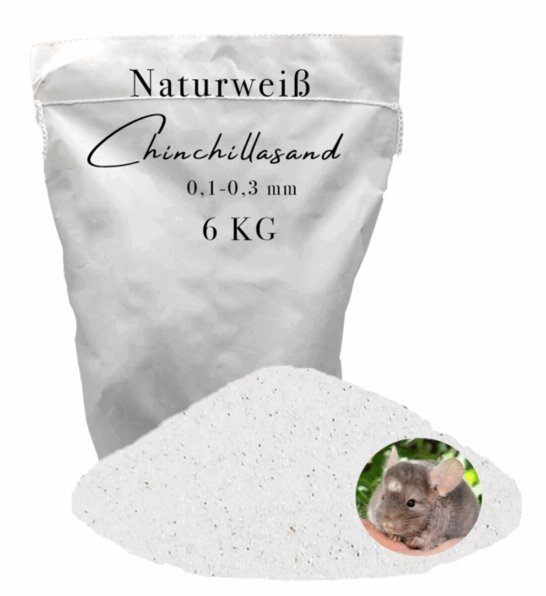 Chinchillasand weiss 6 kg Badesand Staubbad Hamster Maeuse Ratten fein Fellpflege 145628819424