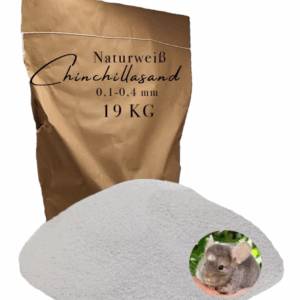 Chinchillasand weiss Badesand Staubbad Hamster Maeuse Ratten fein Fellpflege 19 kg 146399930754
