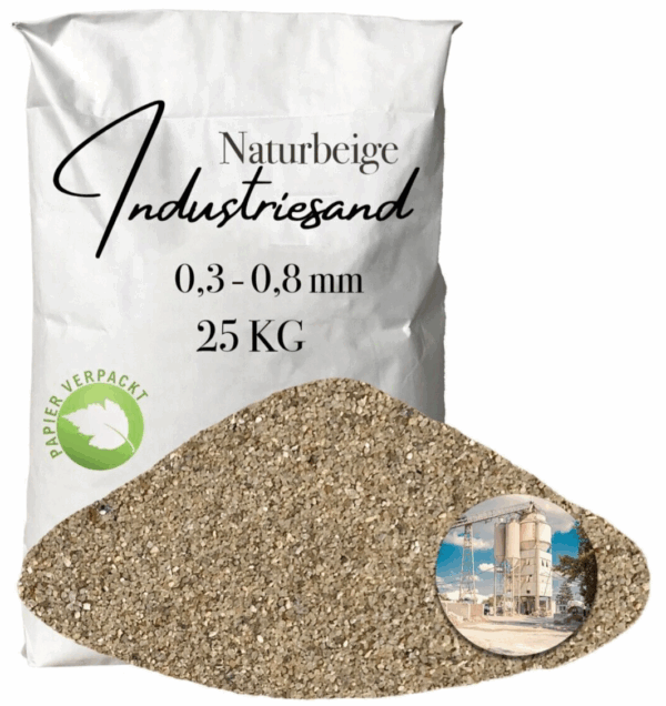 Industriesand Kunstharz Einstreuung 25 kg beiger Quarzsand Fuellsand 03 08mm 145821248064
