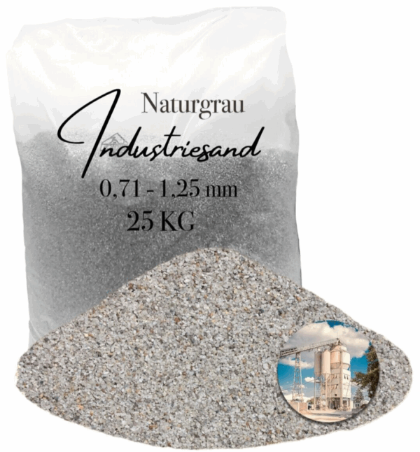 Industriesand Kunstharz Epoxid 25 kg grau Quarzsand fuer Einstreuung 071 125 mm 145844184034