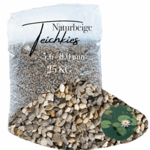 Teichkies 25kg 56 8 mm keimfrei Uferzone Unterbau Quelle Garten Teich Bachlauf 146600502024
