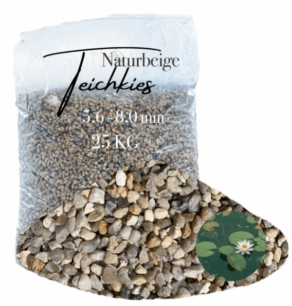 Teichkies 25kg 56 8 mm keimfrei Uferzone Unterbau Quelle Garten Teich Bachlauf 146600502024