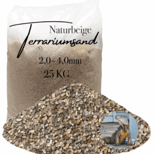 Terrariensand Terrariumsand 25kg 20 40mm Bodengrund Sand naturbeige grabfaehig 145719879104