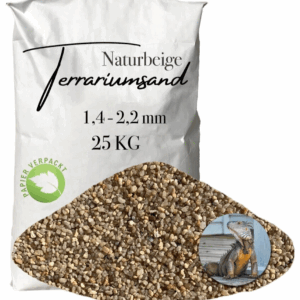 Terrariensand Terrariumsand Sand naturbeige 14 22mm grabfaehig Bodengrund 25 kg 145825438554