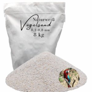 Vogelsand 02 08mm 8 kg weiss keimfrei ohne Zusatzstoffe wie Anis und Grit 146399930854
