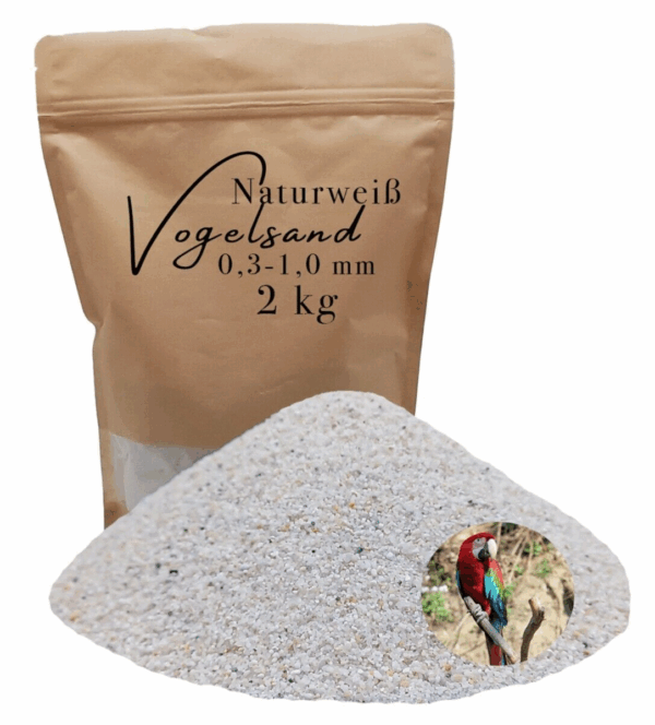 Vogelsand 03 10mm 2kg weiss keimfrei ohne Zusatzstoffe wie Anis und Grit 146399930664