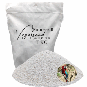 Vogelsand 6kg 0,4-0,8mm weiß keimfrei ohne Zusatzstoffe wie Anis und Grit