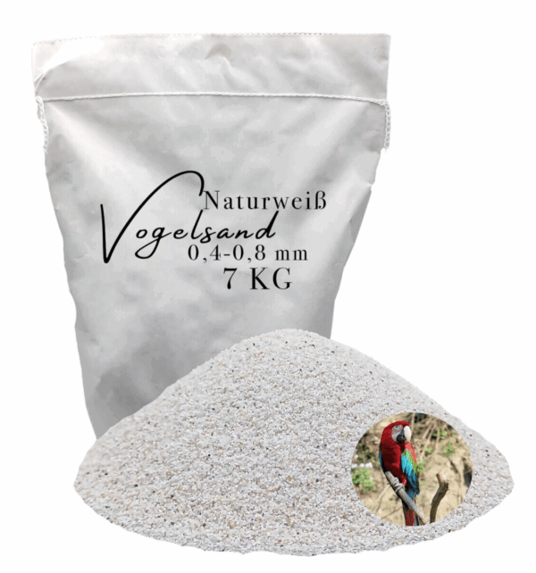 Vogelsand 6kg 04 08mm weiss keimfrei ohne Zusatzstoffe wie Anis und Grit 146399930744