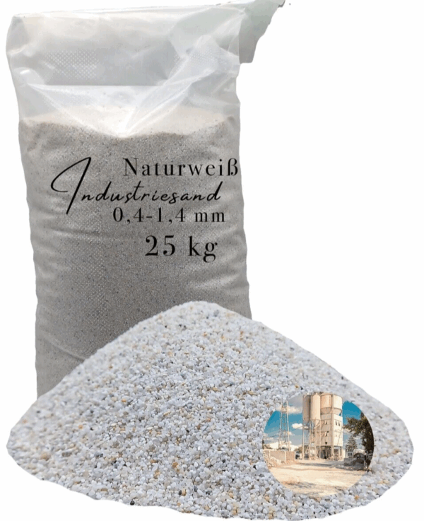 weisser Industriesand Quarzsand Einstreuung Kunstharz Kristall Fuellsand Sand 25kg 145723207284