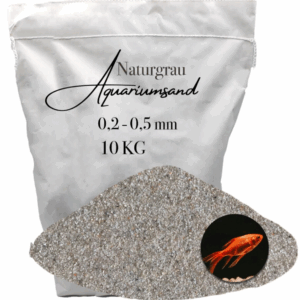 10 KG Aquariumsand Aquariumkies 0,2-0,5mm Aquariensand Bodengrund grau Quarzsand