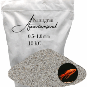 10 KG Aquariumsand Aquariumkies 0,5-1,0mm Aquariensand Bodengrund grau Sand