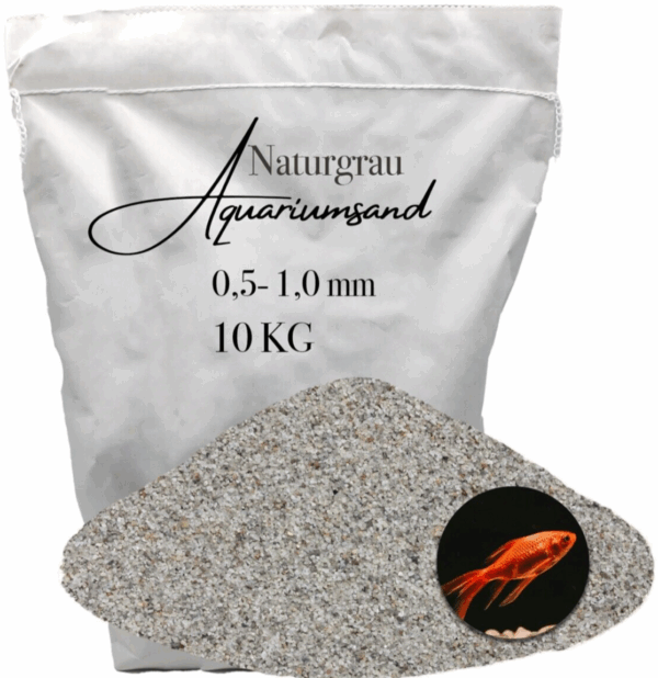 10 KG Aquariumsand Aquariumkies 05 10mm Aquariensand Bodengrund grau Sand 145886822745