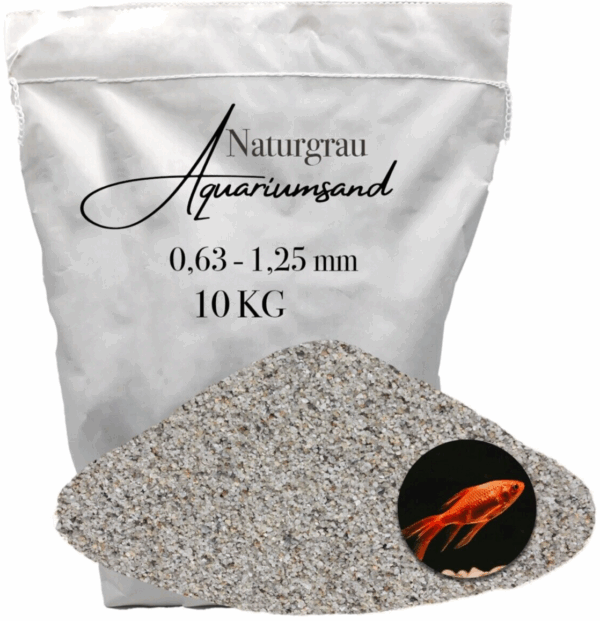 10 KG Aquariumsand Aquariumkies 063 125 mm Aquariensand Bodengrund grau sauber 145886823615