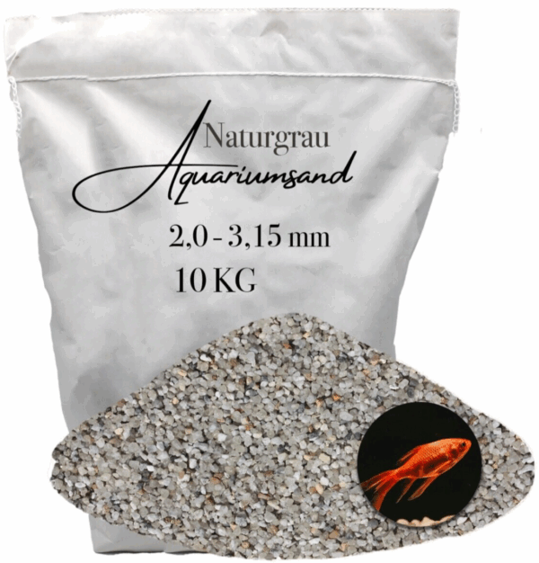 10 KG Aquariumsand Aquariumkies 20 315 mm Aquarienkies Bodengrund Sand grau 145886821945