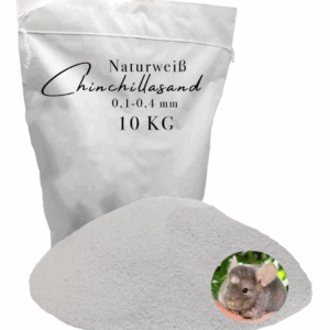 10 kg Chinchillasand weiß Badesand Staubbad Hamster Mäuse Ratten fein Fellpflege