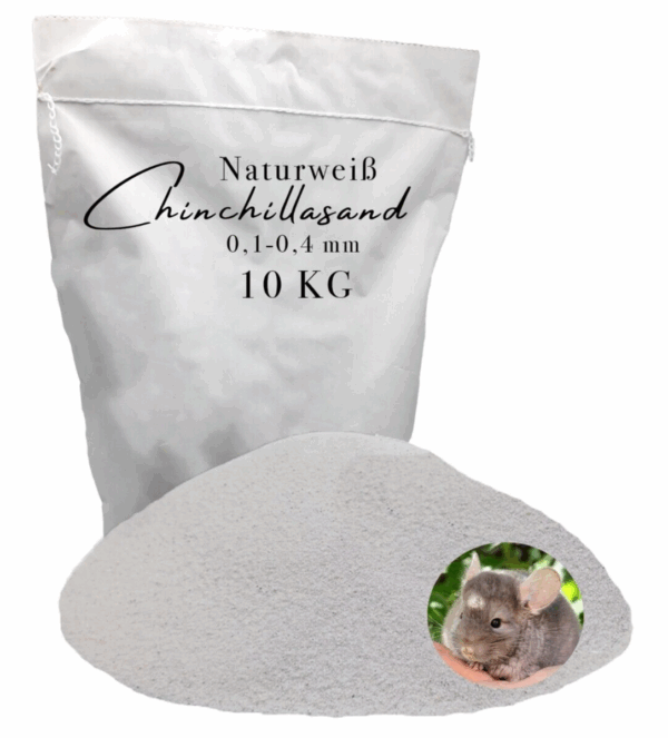 10 kg Chinchillasand weiß Badesand Staubbad Hamster Mäuse Ratten fein Fellpflege