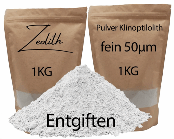 1000 gr x 2 mal entgiften Zeolith Klinoptilolith 50m Pulver Vulkanmineral 2 KG 145842248845