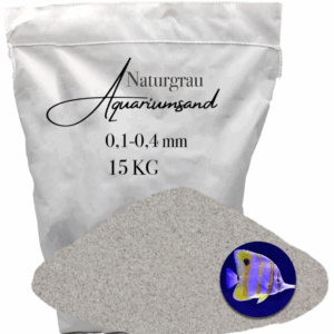 15 KG Aquariumsand Aquariumkies 0,1-0,4mm Aquariensand Bodengrund grau Natursand