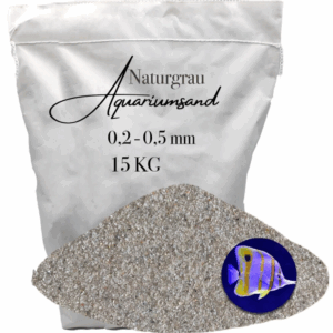 15 KG Aquariumsand Aquariumkies 0,2-0,5mm Aquariensand Bodengrund grau Quarzsand