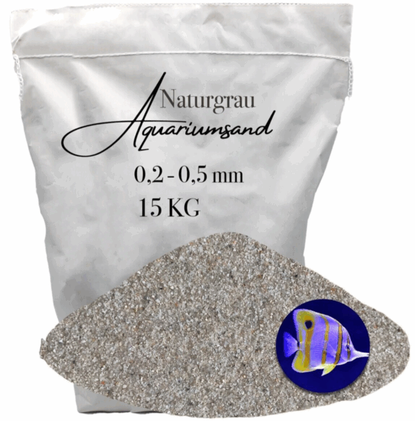 15 KG Aquariumsand Aquariumkies 02 05mm Aquariensand Bodengrund grau Quarzsand 145882962705