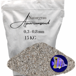 15 KG Aquariumsand Aquariumkies 0,3-0,8mm Aquariensand Bodengrund grau Quarzsand
